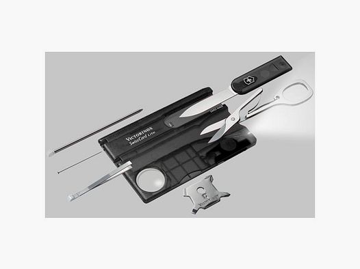 VICTORINOX Messer - SwissCard Lite schwarz transparent 8p