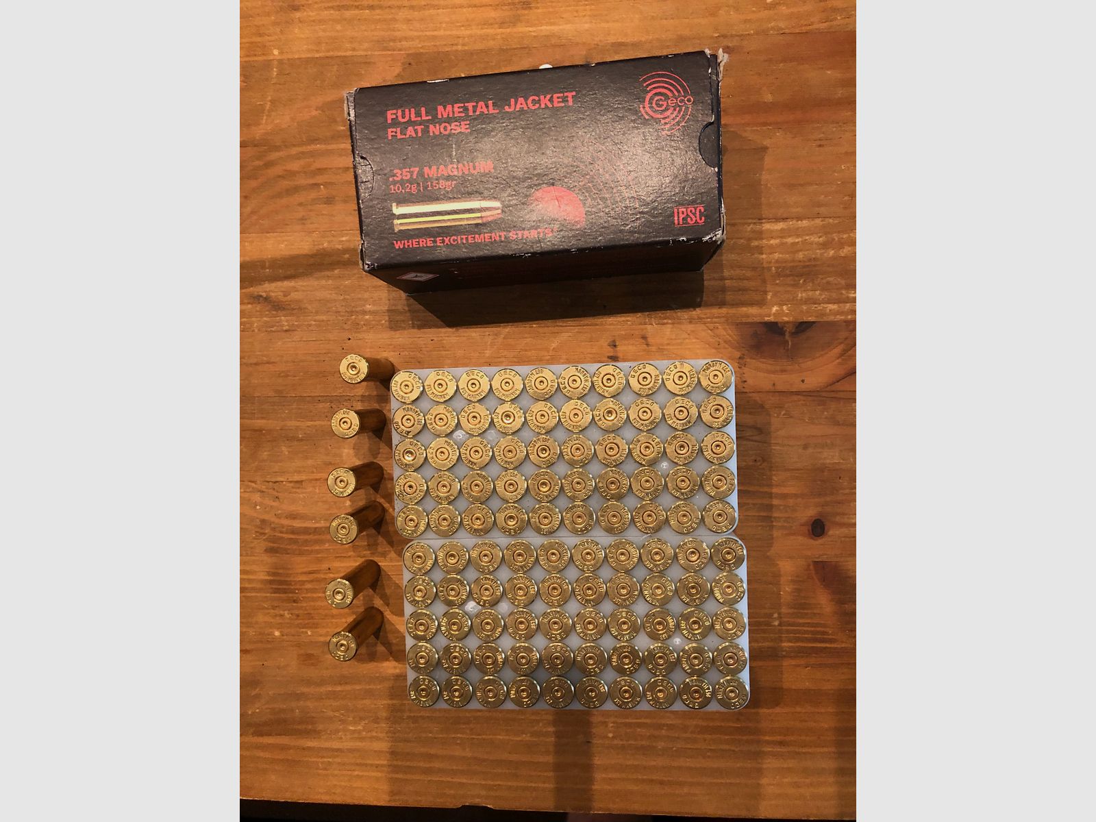 .357 Magnum Hülsen Fabrikation GECO 106 Stück -gebraucht-