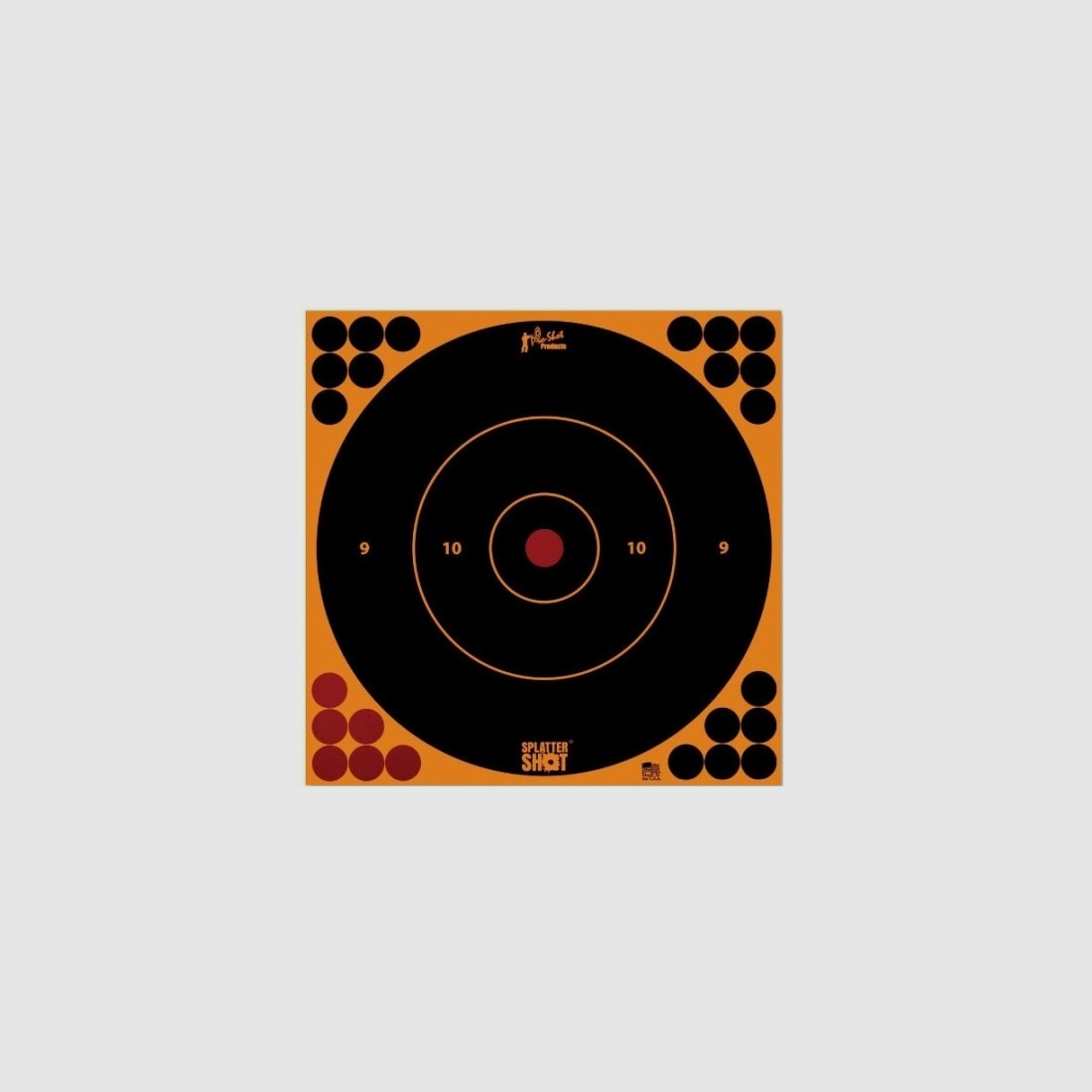 12 Bullseye orange 30cm