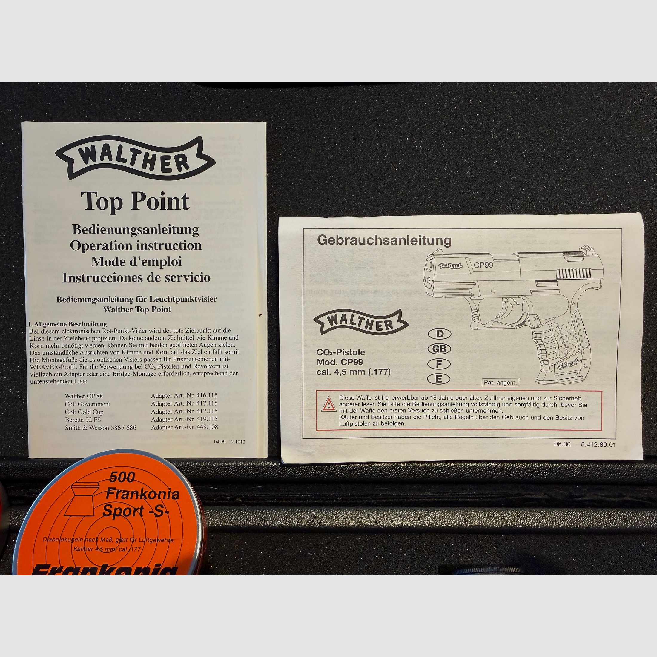 Walther CP99 luchtpistool 4,5mm met Top Point