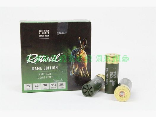 Rottweil Game Edition HASE 12/70 3,5mm 25Stück Staffelpreise