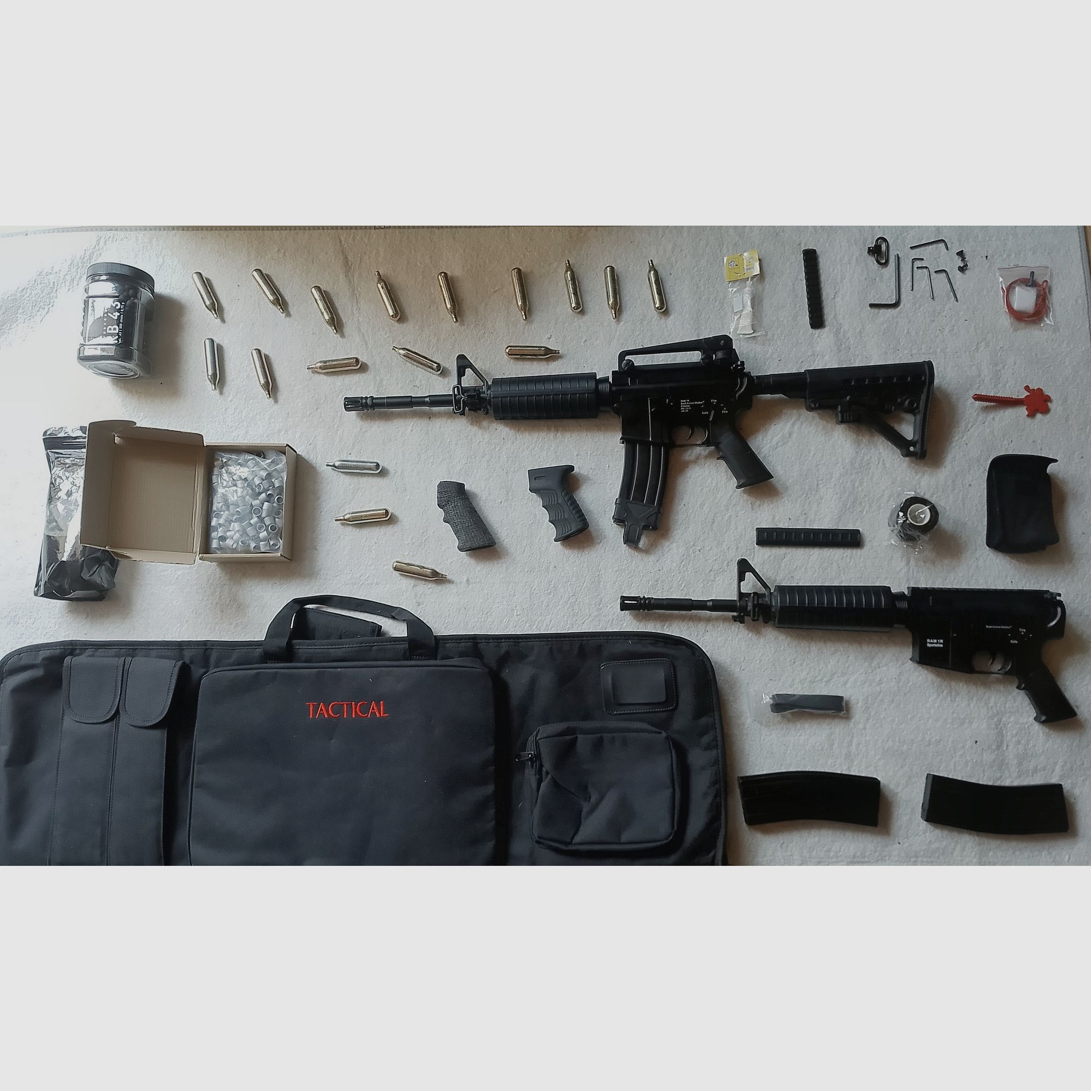 2x .43 RAM Makierer Sturmgewehr 1R Gewehr Umarex CO2 Druckluft Set Sammlung Bastler Tausch en reprise PCP Luftgewehr Pressluft 