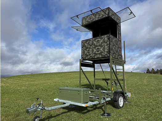 Schwarz Mobile Jagdkanzel in camo