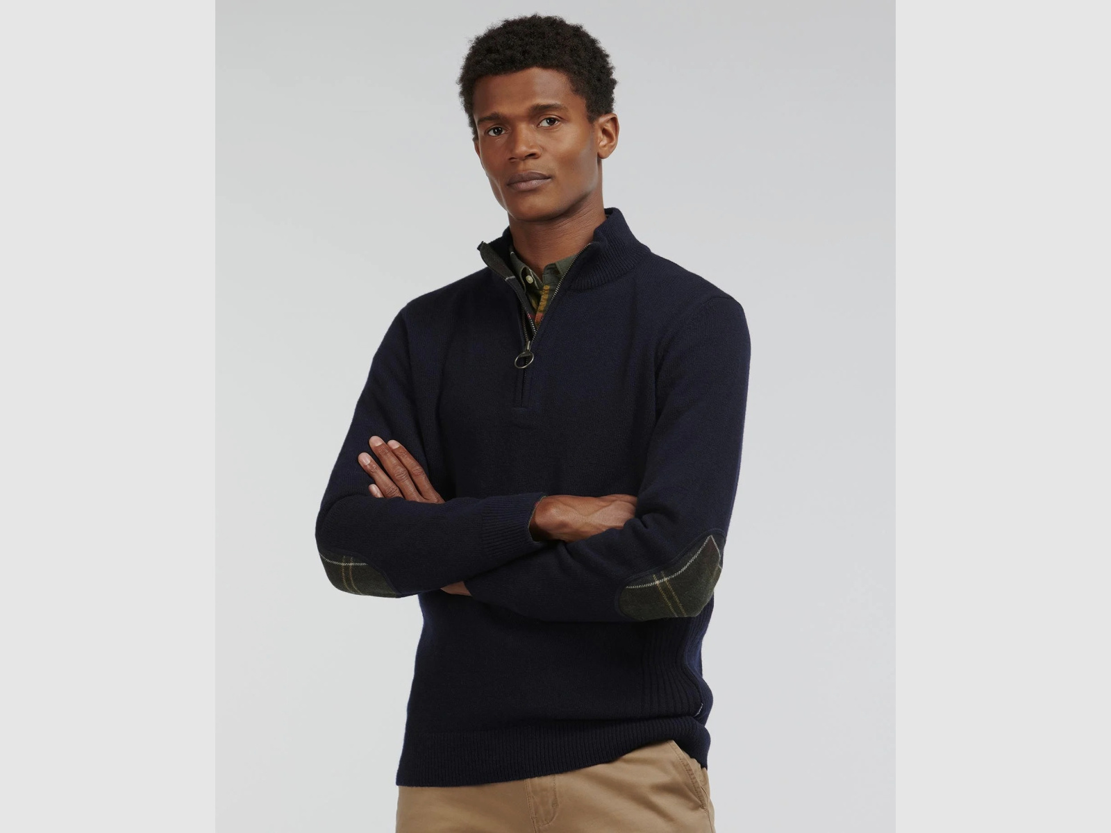BARBOUR Holden Half Zip Sweater Navy