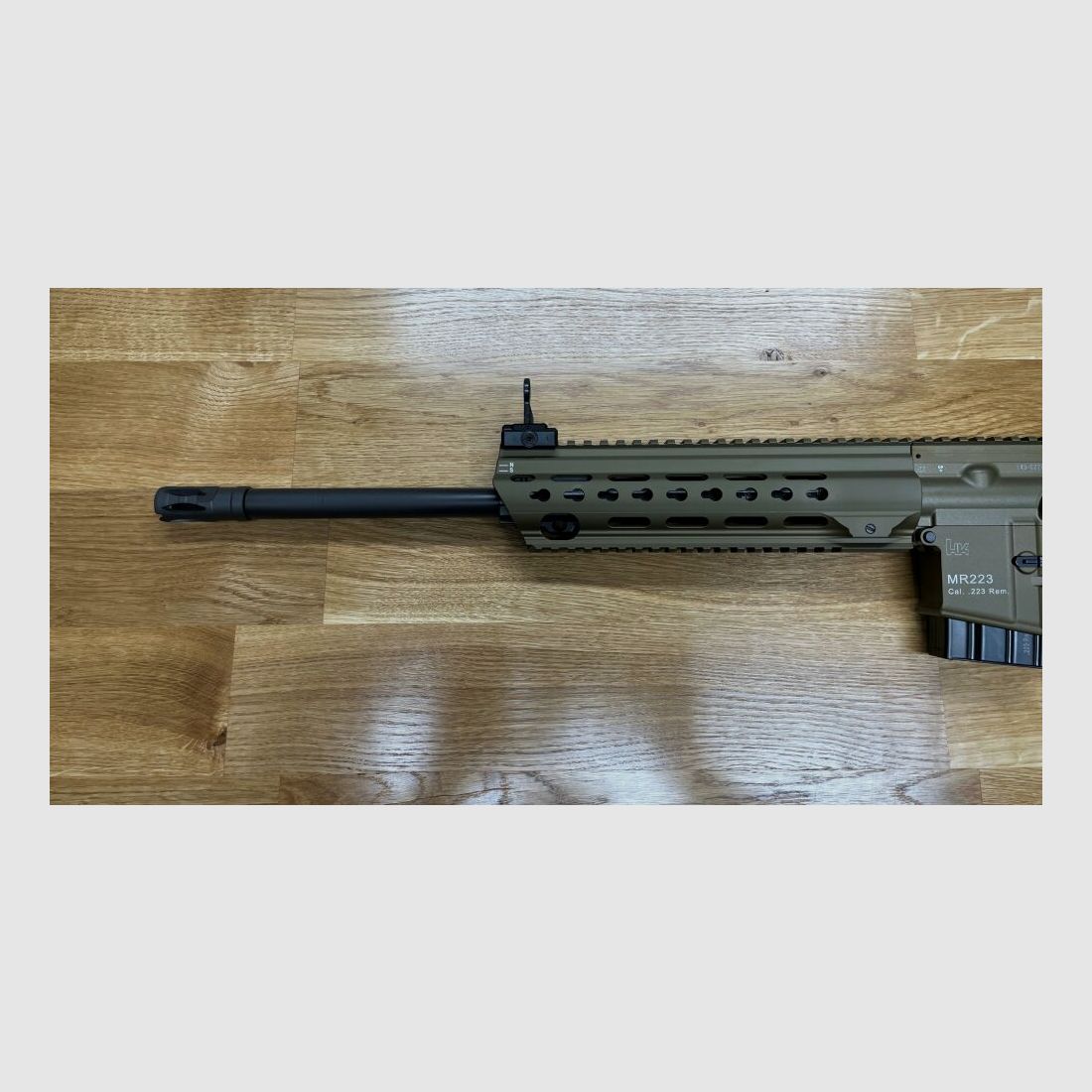 Heckler & Koch MR223 A3 Slim-Line 16,5" cañón - rifle semiautomático .223Rem color arena RAL8000 - sistema HK416 - ¡aprobado para uso deportivo!