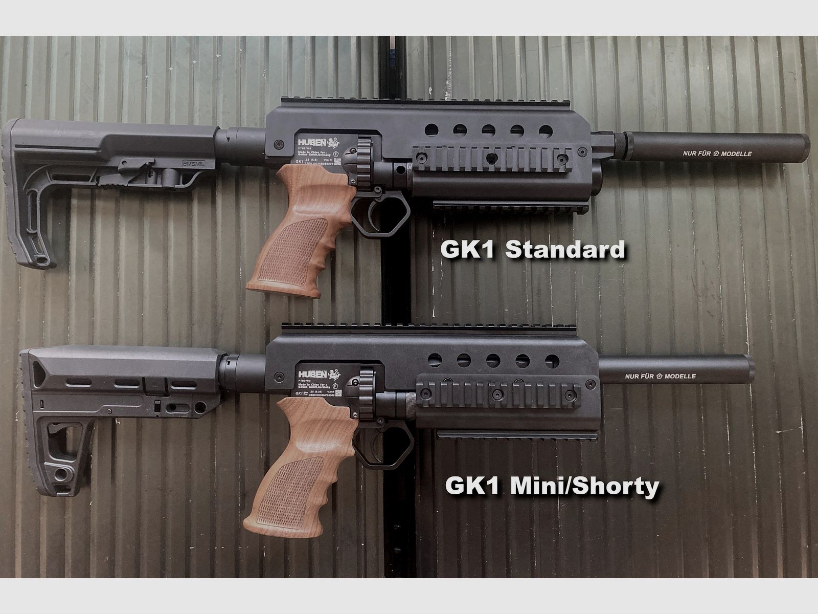 Chasis de aluminio/sistema de stock táctico para Huben GK1 & GK1 Mini/Shorty, ¡NO plástico/impresión 3D!