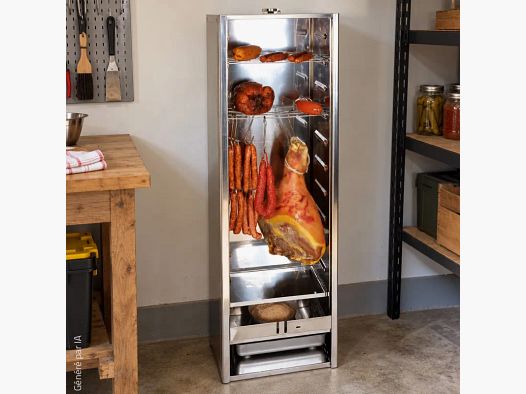 Affumicatore Peetz 77009 in acciaio inox da 120 cm per carne e pesce