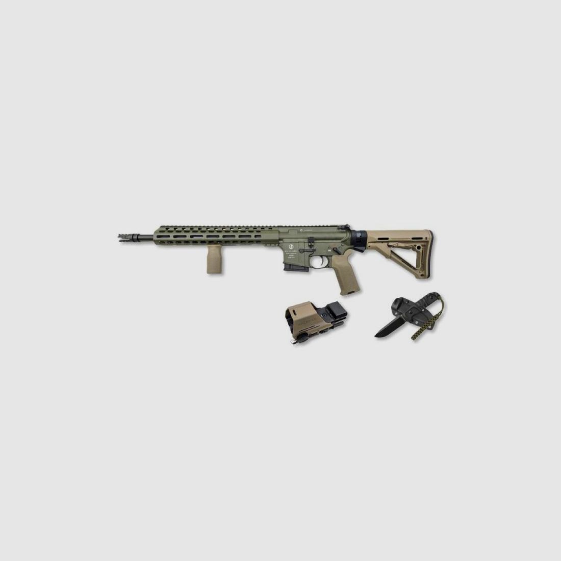 Schmeisser AR15 M4FL SET .223Rem, 14,5", grün, Bild 3 von 4