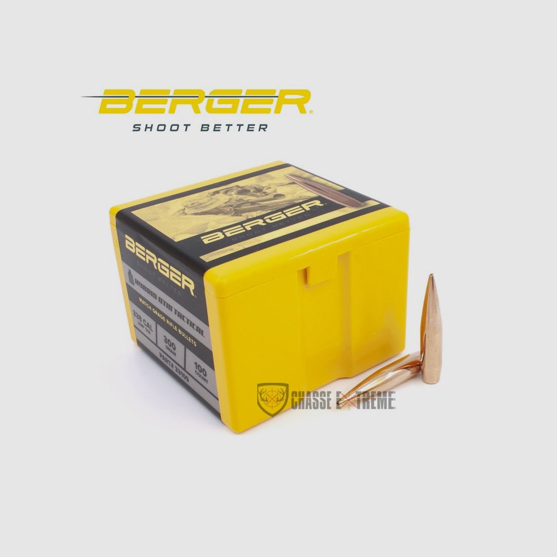 100 Kogels BERGER Kal. 338 300gr Hybrid OTM Tactical, afbeelding 2 van 2