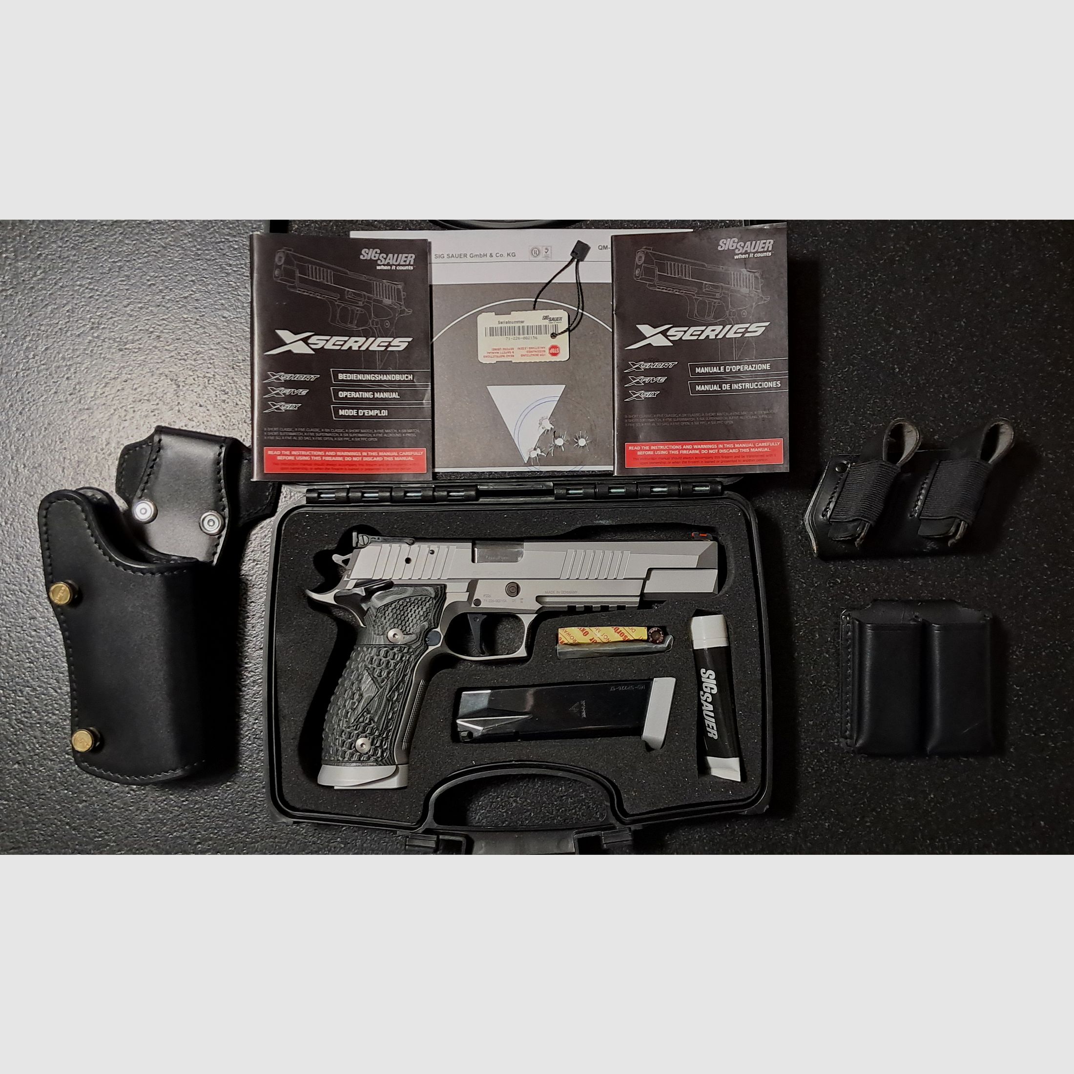 Sig Sauer X - Six Supermatch, caliber 9 mm with accessories