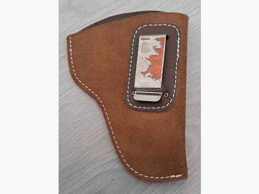 Funda de revólver pequeña de cuero auténtico