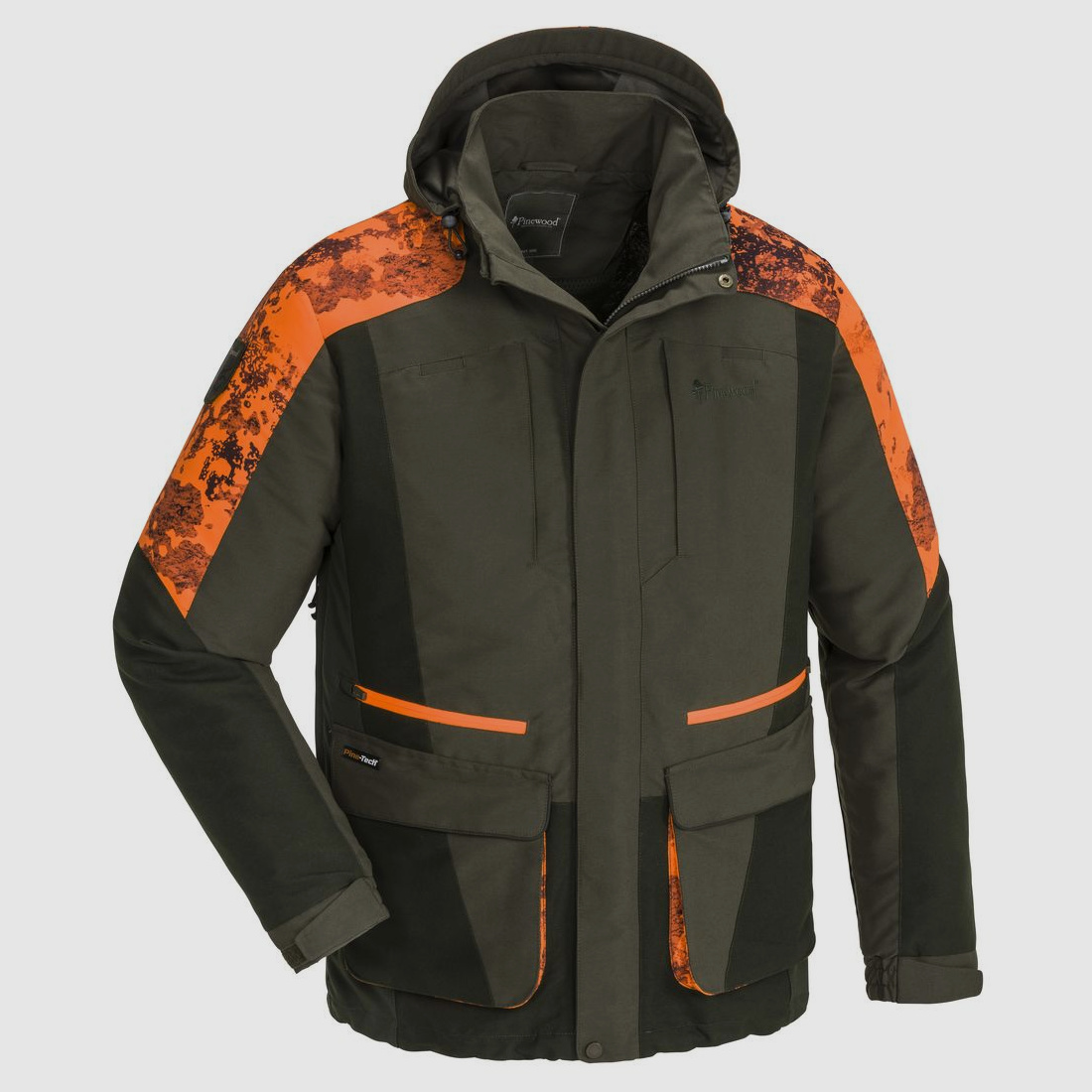 Pinewood Forest Camou Jagdjacke Größe: S, Farbe: Moosgrün/Strata Blaze