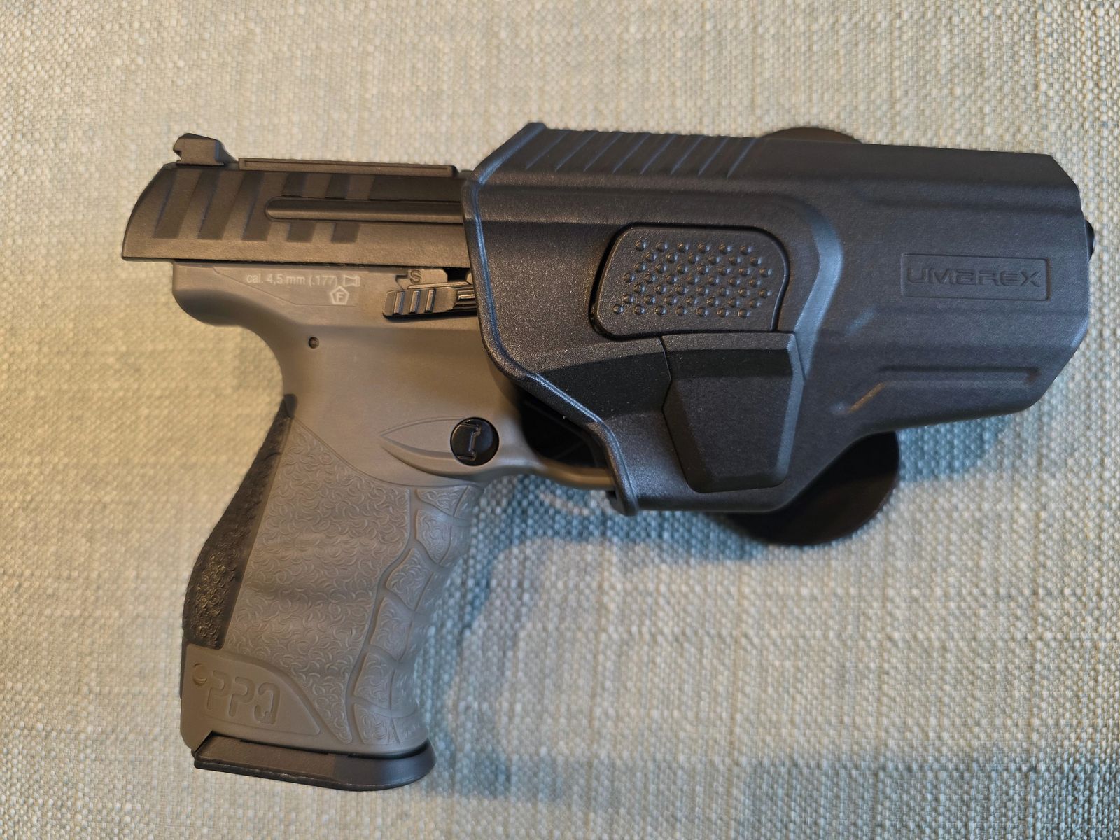 Walther Q5 Match 5" Combo Set Tungsten Gray - Pistola Blowback Co2 4,5 mm Diabolo con accesorios, imagen 9 de 9