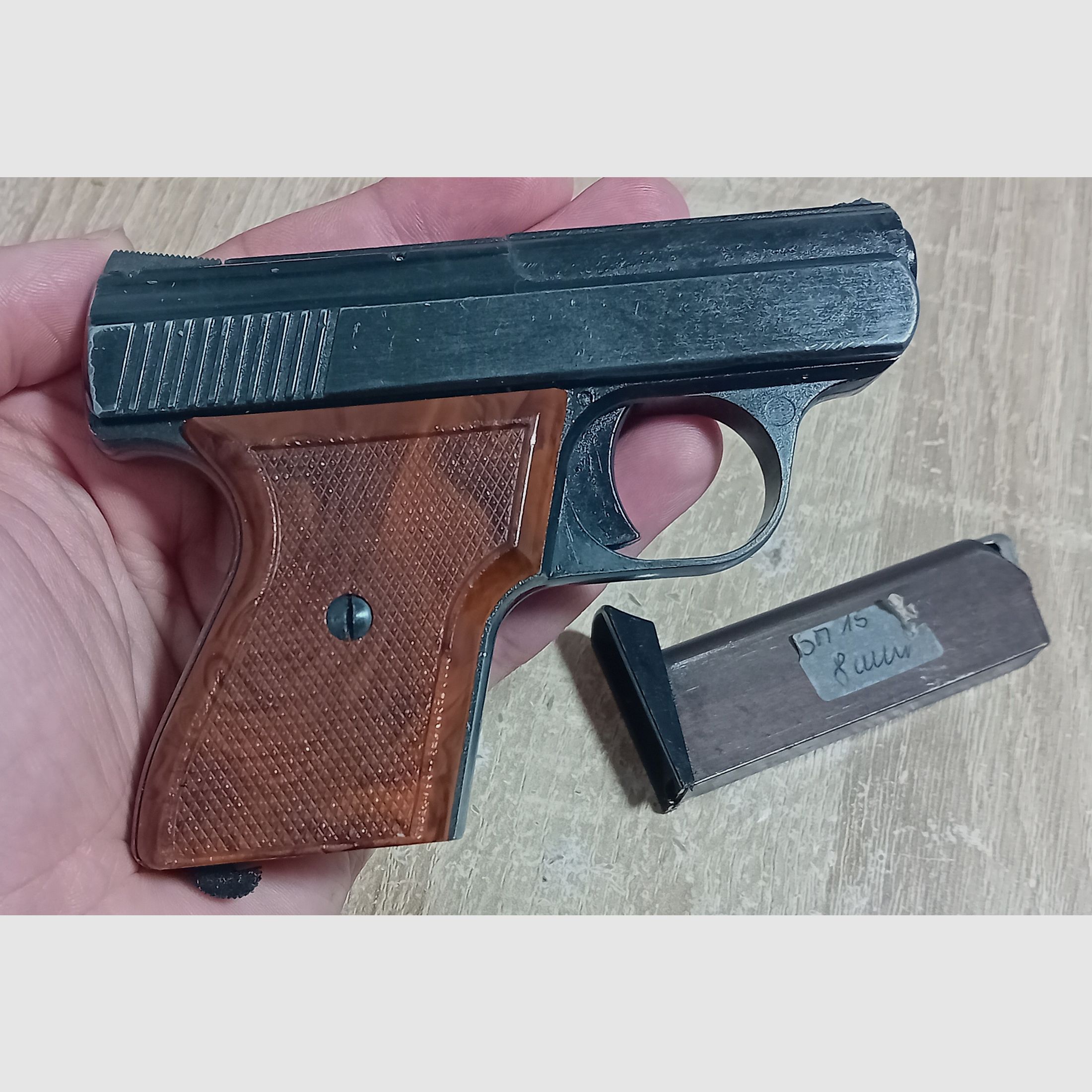 Old Rhön SM 15 caliber 8 mm blank in PTB 83/2 from 1976!