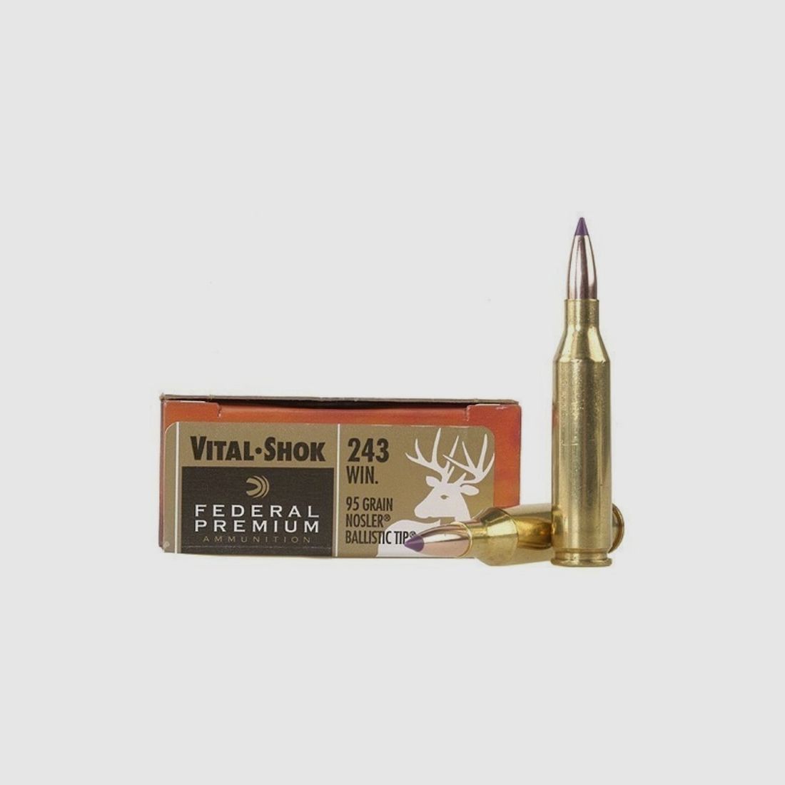 Federal Premium Nosler Ballistic Tip Caza .243 Win. 95GR 20 cartuchos