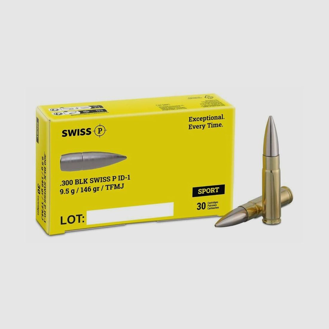 SWISS P .300 AAC Blackout TFMJ ID-1 146grs / 9,5g