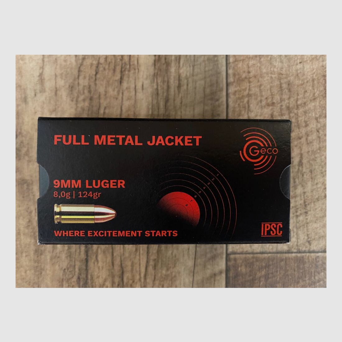 1000 Schuss Geco 9mm Luger 9x19 124gr. FMJ 9mm Luger