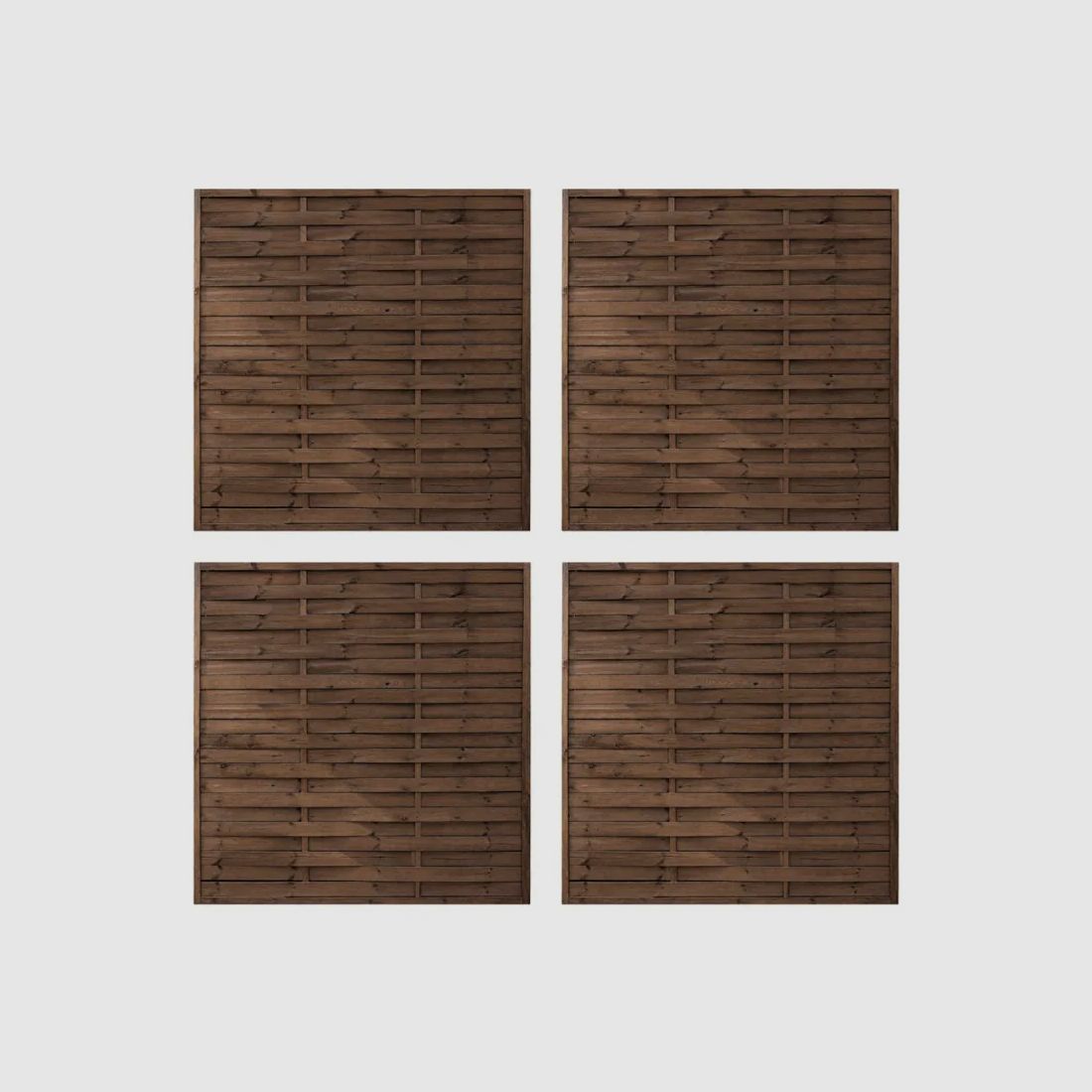 4 Houten Privacypanelen 180x180cm B.2,5cm, afbeelding 1 van 5
