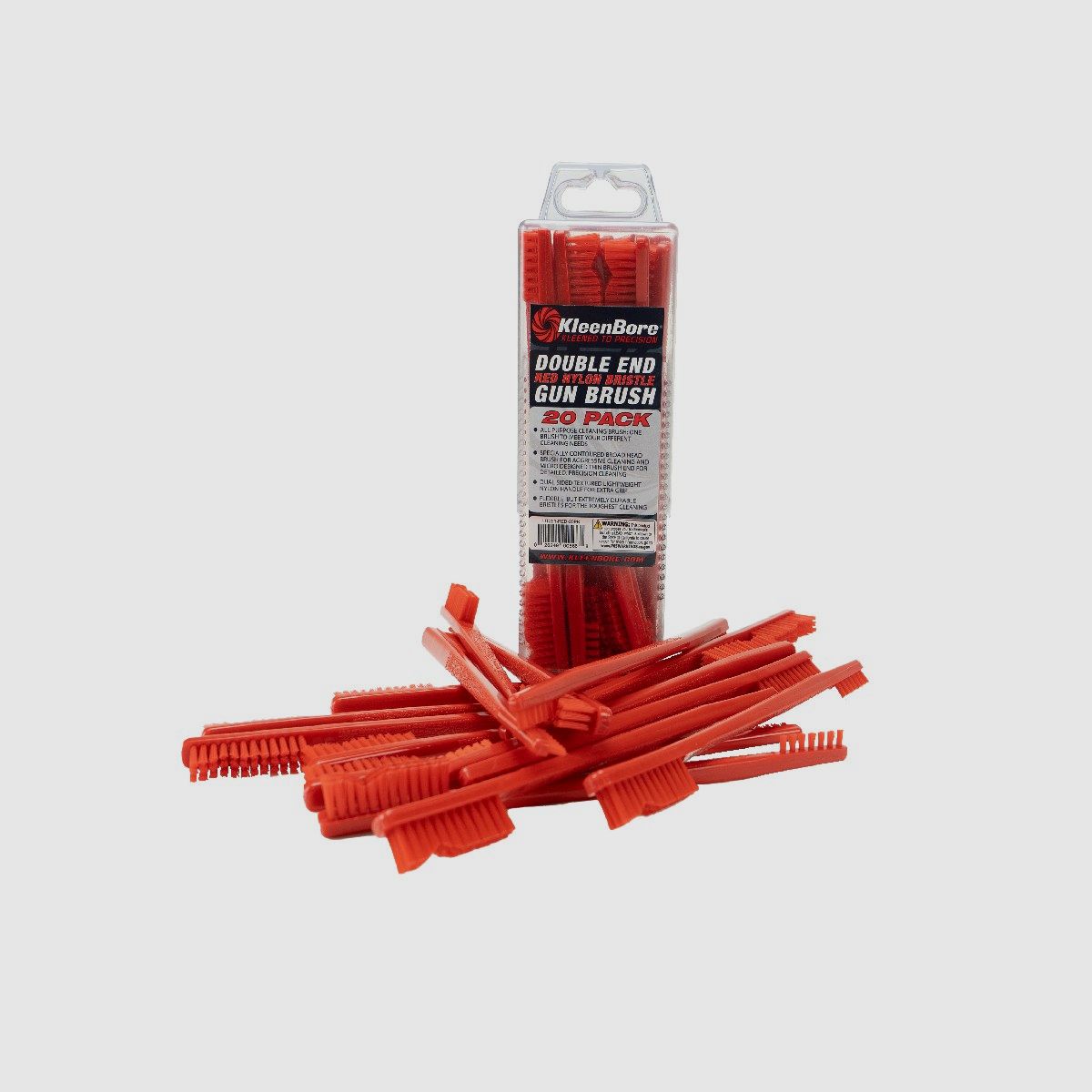 Spazzola in nylon doppia faccia rossa 20 pz