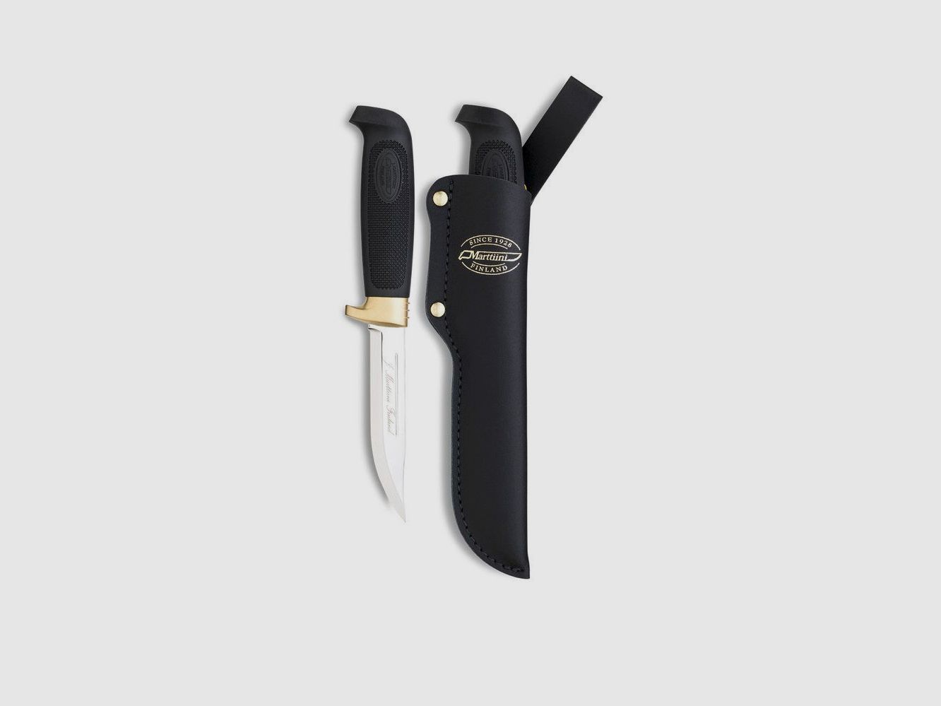Martiini Condor Classic Kniv Sort Gummi Skæfte, Rustfrit Stål Blad