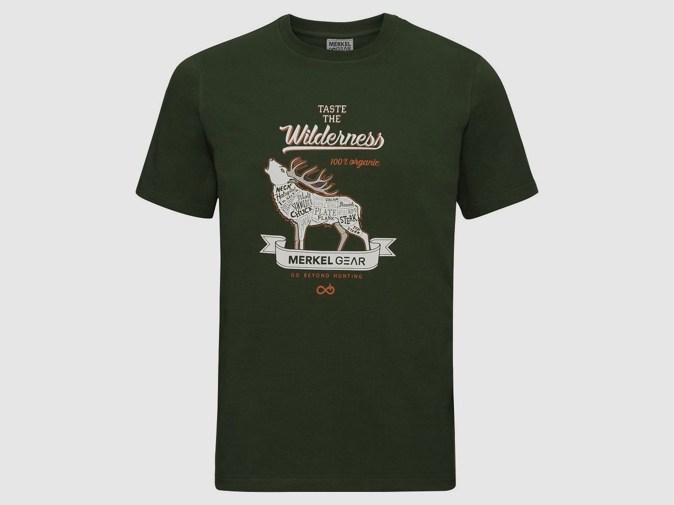 Merkel GEAR Organic Stag T-Shirt Taglia: 48 (Taglia S)