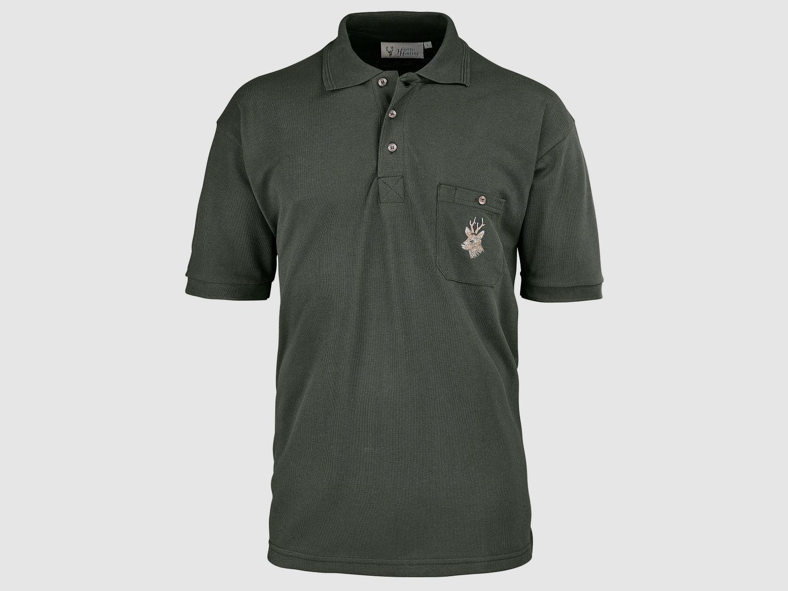Hubertus Herren-Poloshirt Rehbock