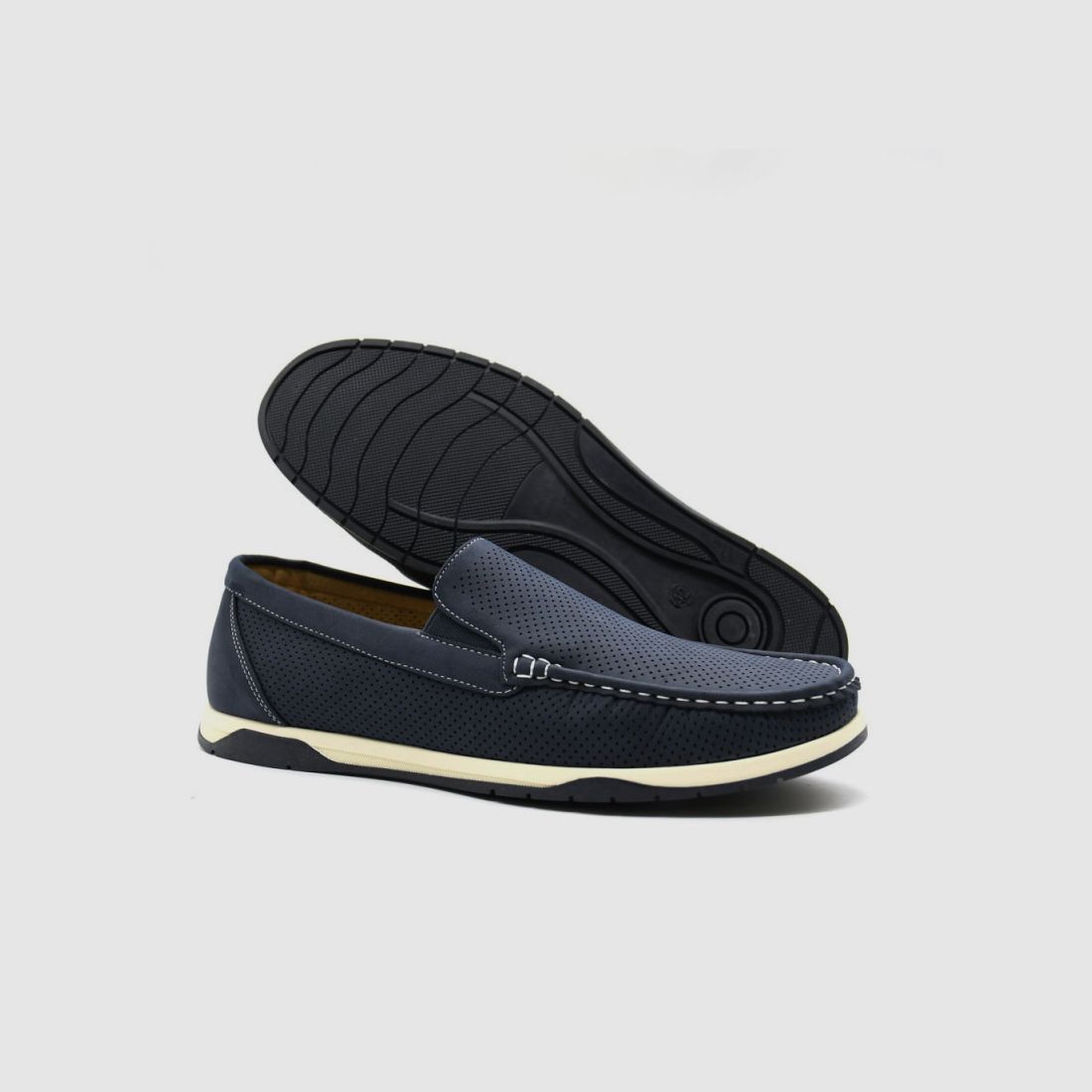 Herren Bootsschuhe marineblau ohne Schnürsenkel, Bild 10 von 11