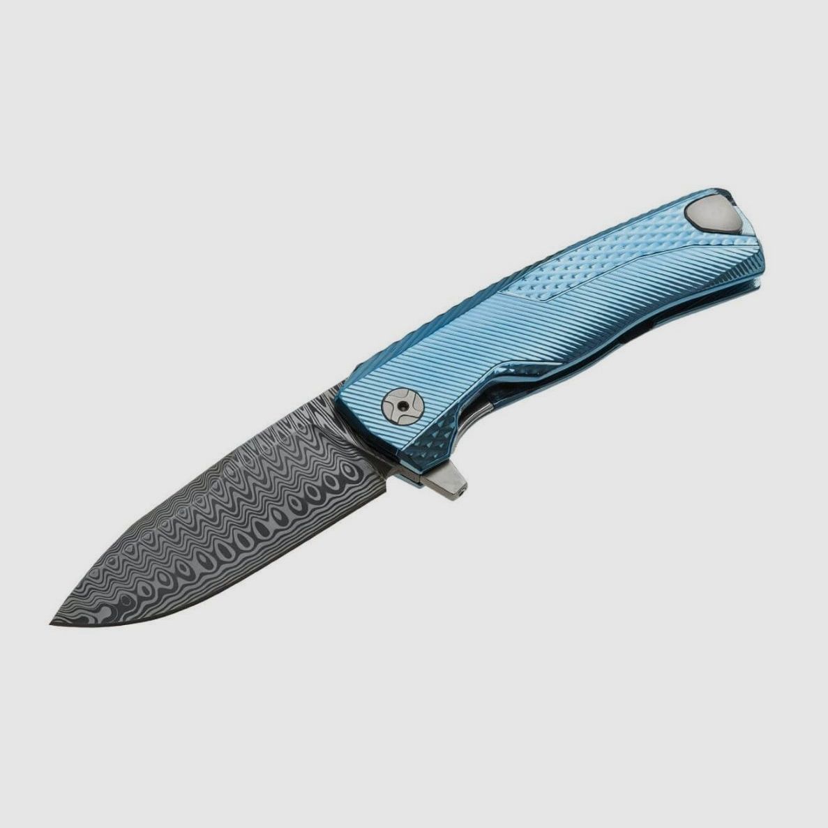 LIONSTEEL - Taschenmesser ROK Damast Blue