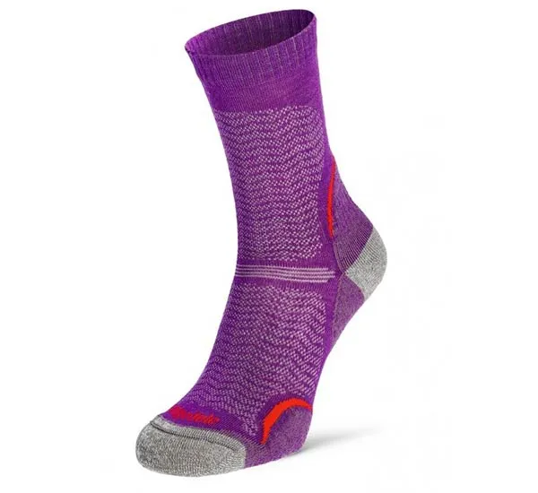 BRIDGEDALE Hike Ultra Lt T2 Merino P Crew Women's Hiking Socks – Purple