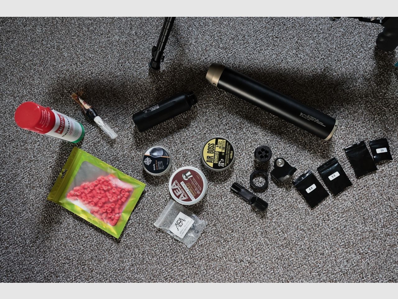 Compleet pakket: AEA HP MAX MK2 + Tanks, Bipod, Geluidsdemper & Munitie (alles ongebruikt)