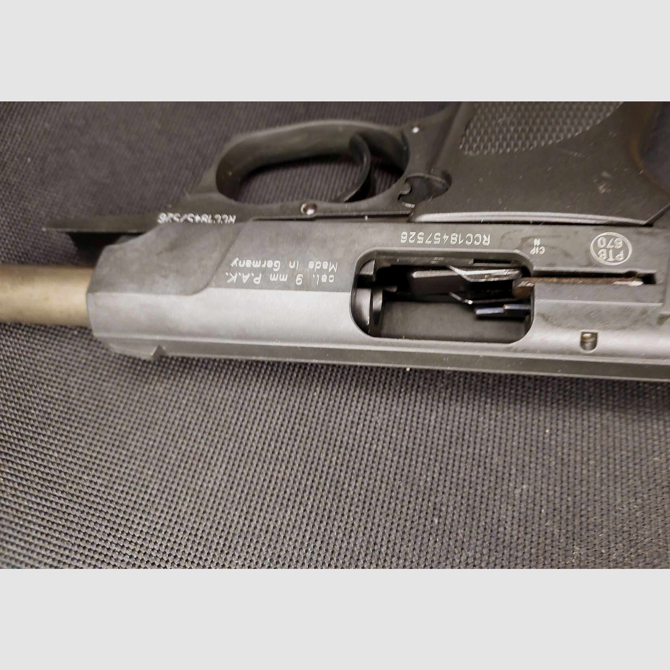 Röhm RG88 blank firing pistol 9 mm P.A.K. PTB 670 – blued – box & accessories, image 7 of 8