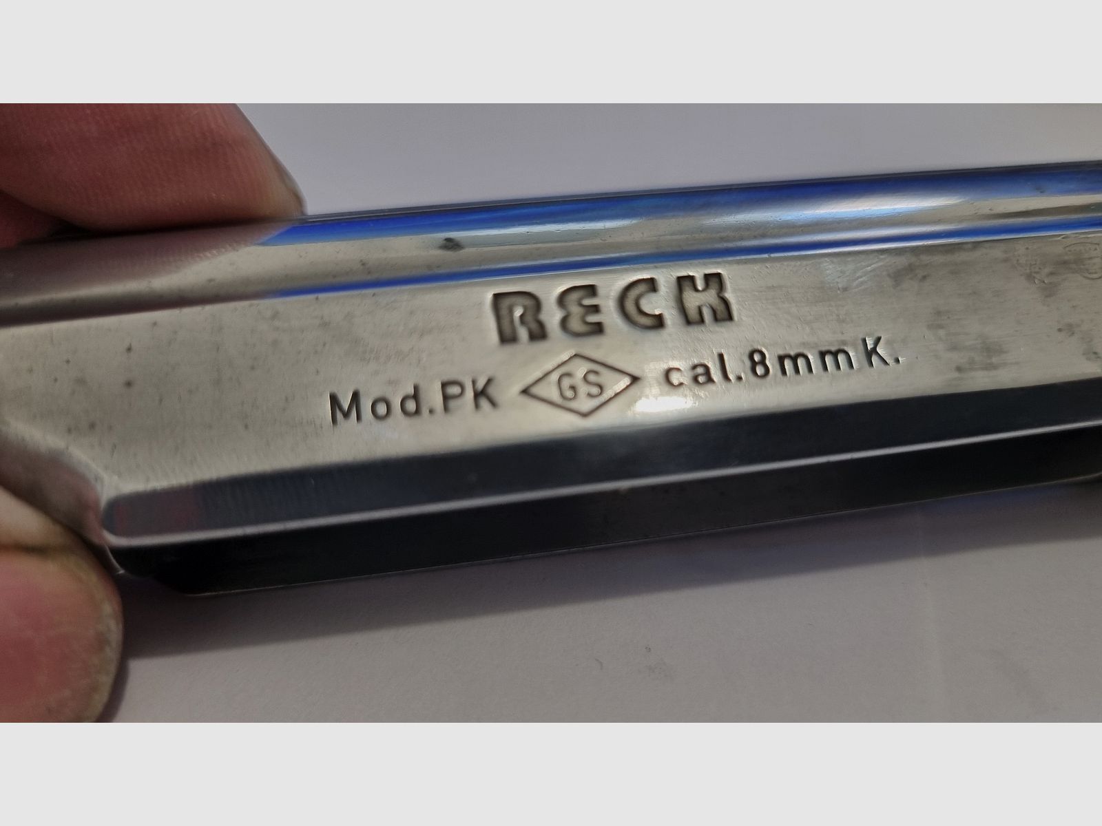 RECK Mod PK kal. 8mm K Siglé GS (schiet ook hagelmunitie) te renoveren en opnieuw te monteren ZONDER MAGAZIJN