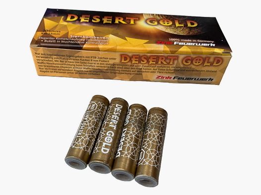 Zink Feuerwerk-Pistolenrakete Desert Gold 20 Stück