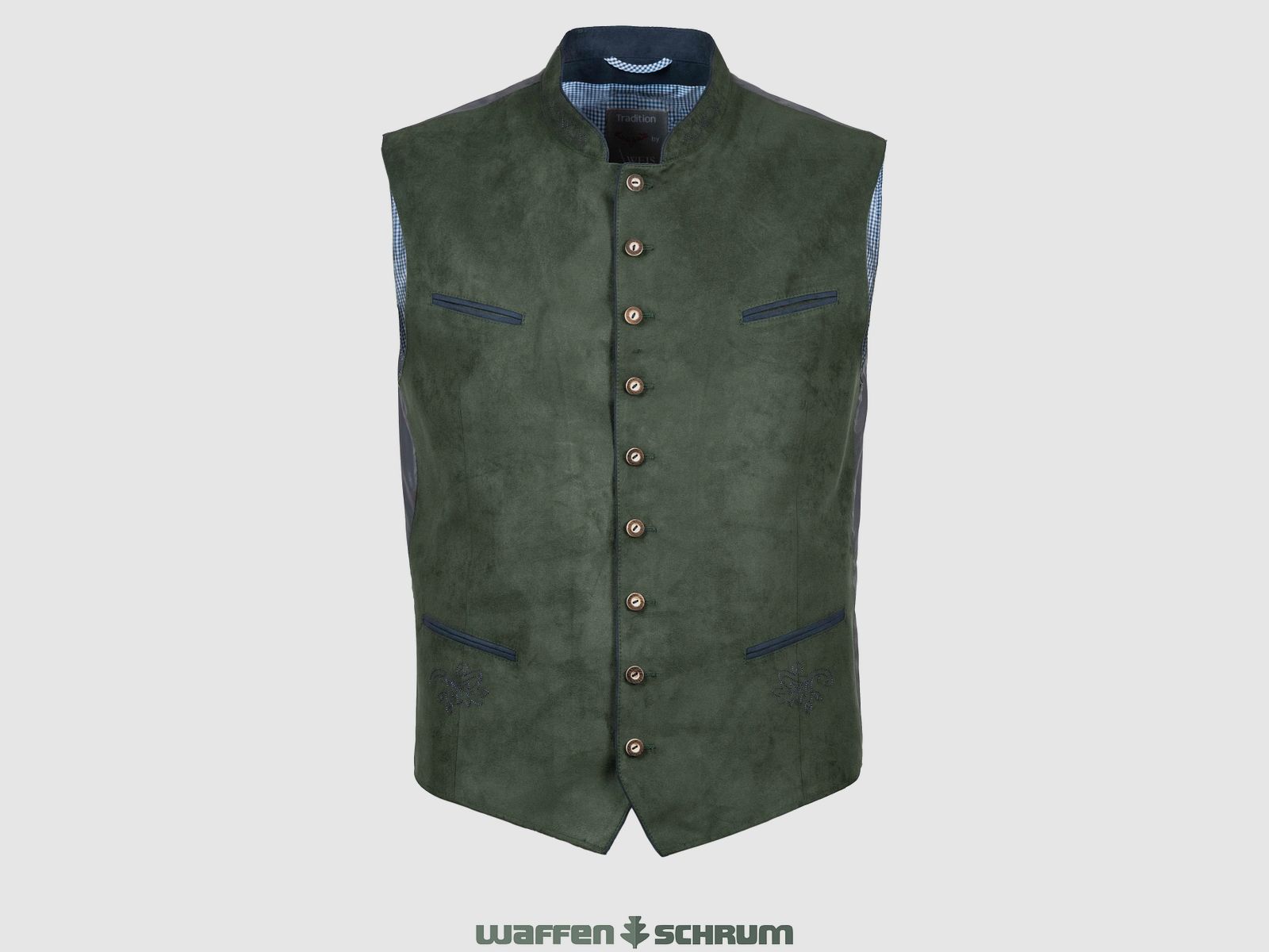 Brothers Weis Trachten Vest Lake Constance A Bottle Green