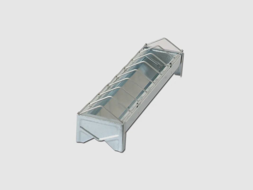 Mangeoire linéaire galvanisée 50 cm pour volailles, image 7 sur 8