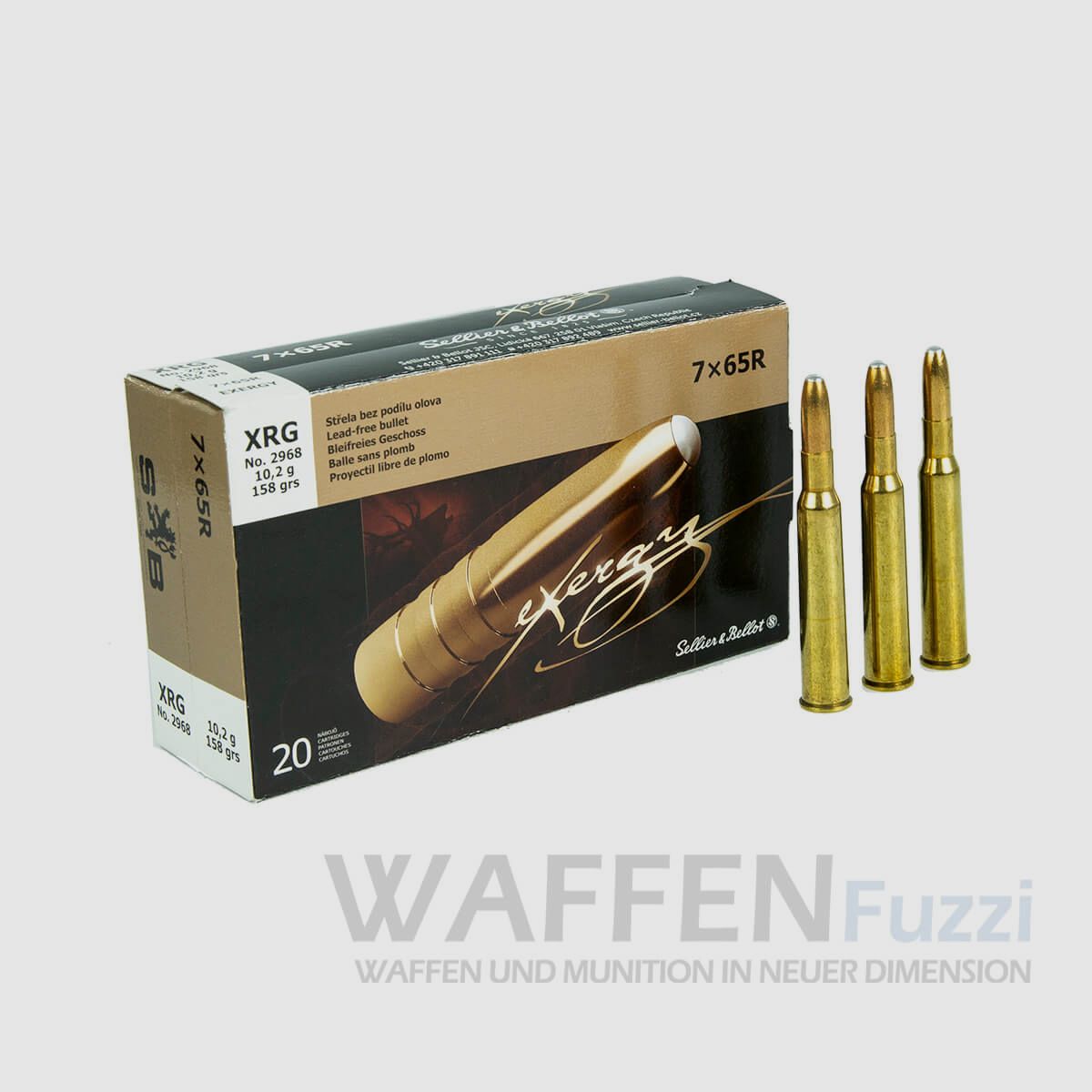 S&B 7x65R eXergy XRG bleifreie Jagdpatronen 158grs