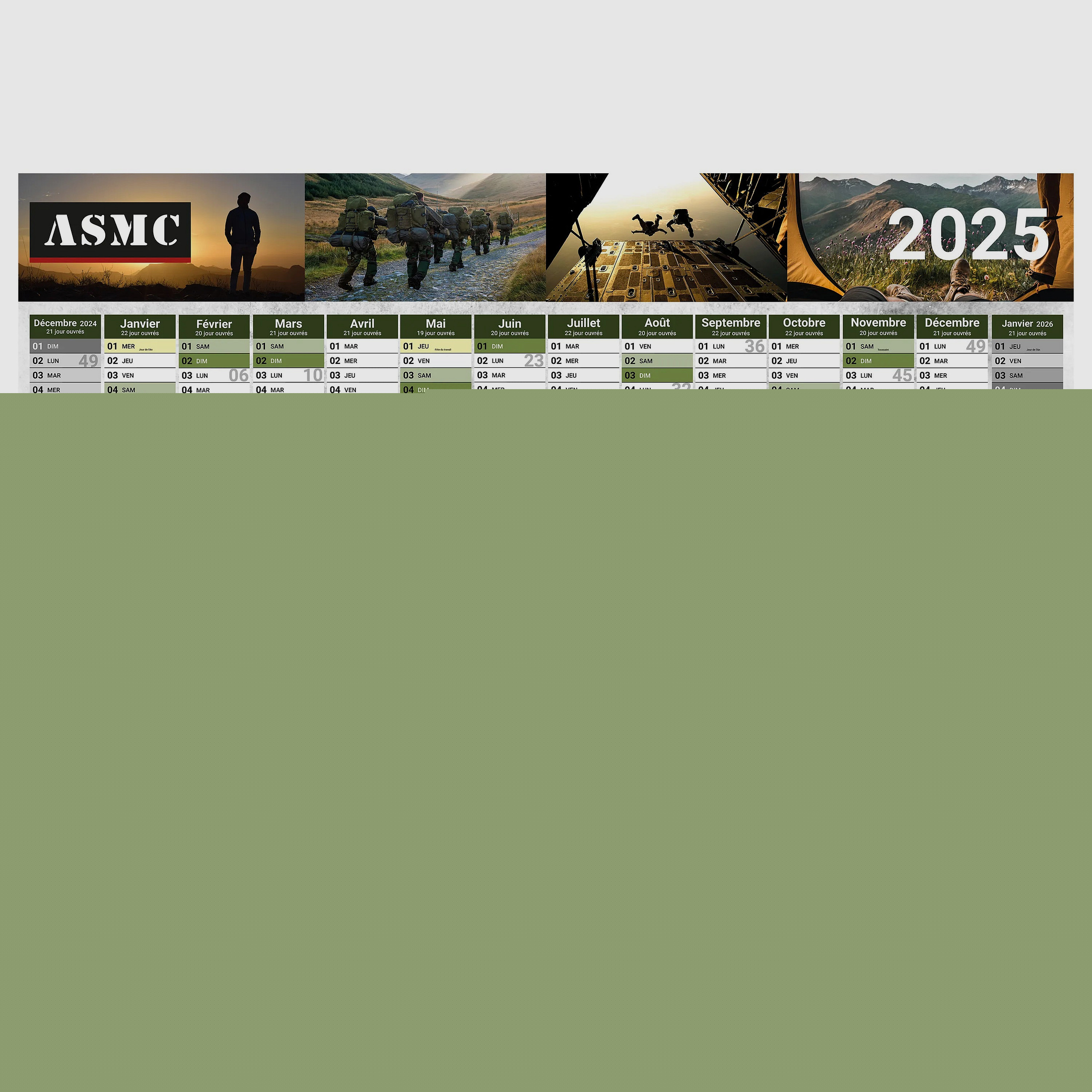 Wandkalender A1 2025 FR