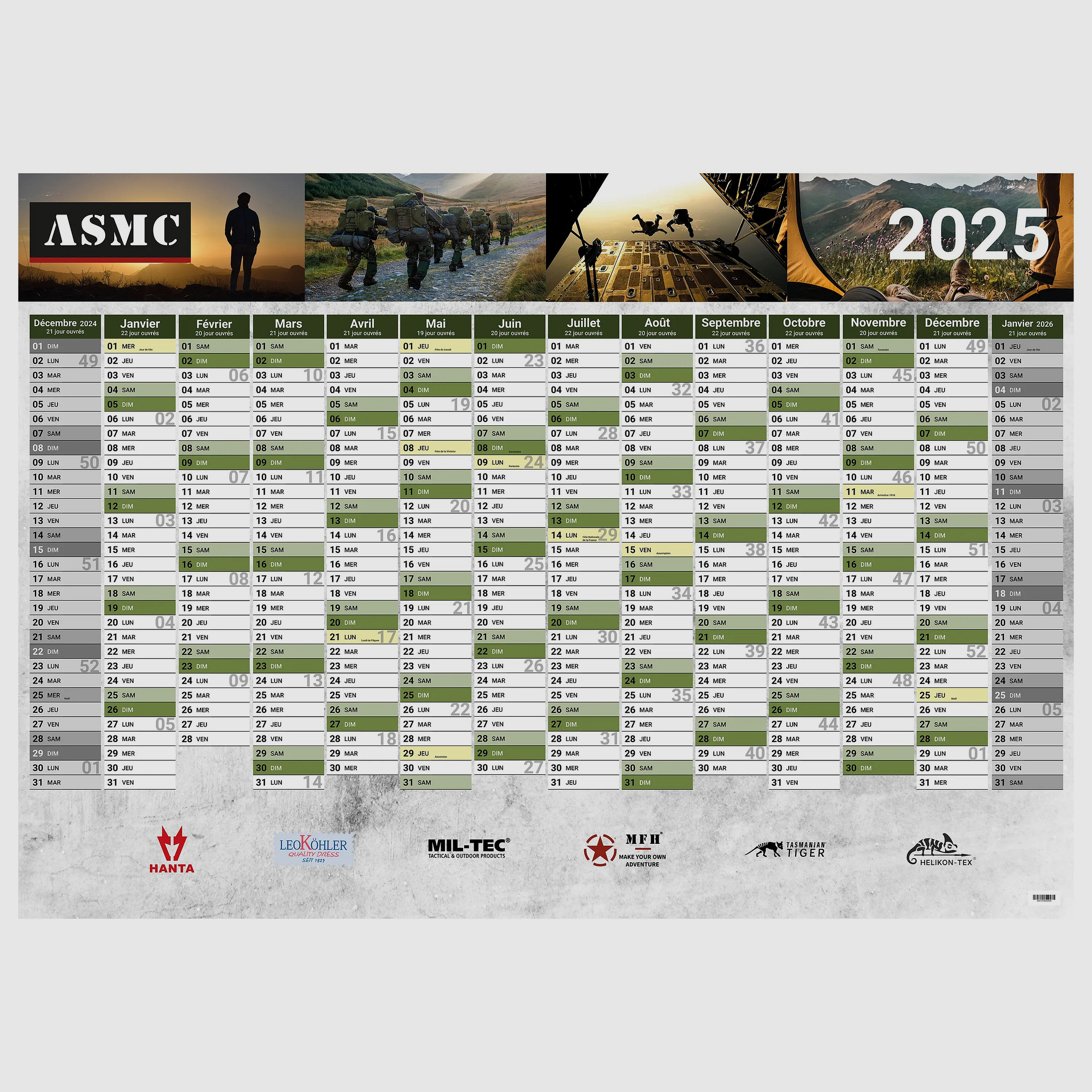 Wandkalender A1 2025 FR