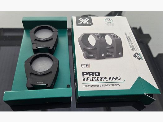 Montaje de visor 34 mm Vortex Pro Series anillas medianas Picatinny Weaver