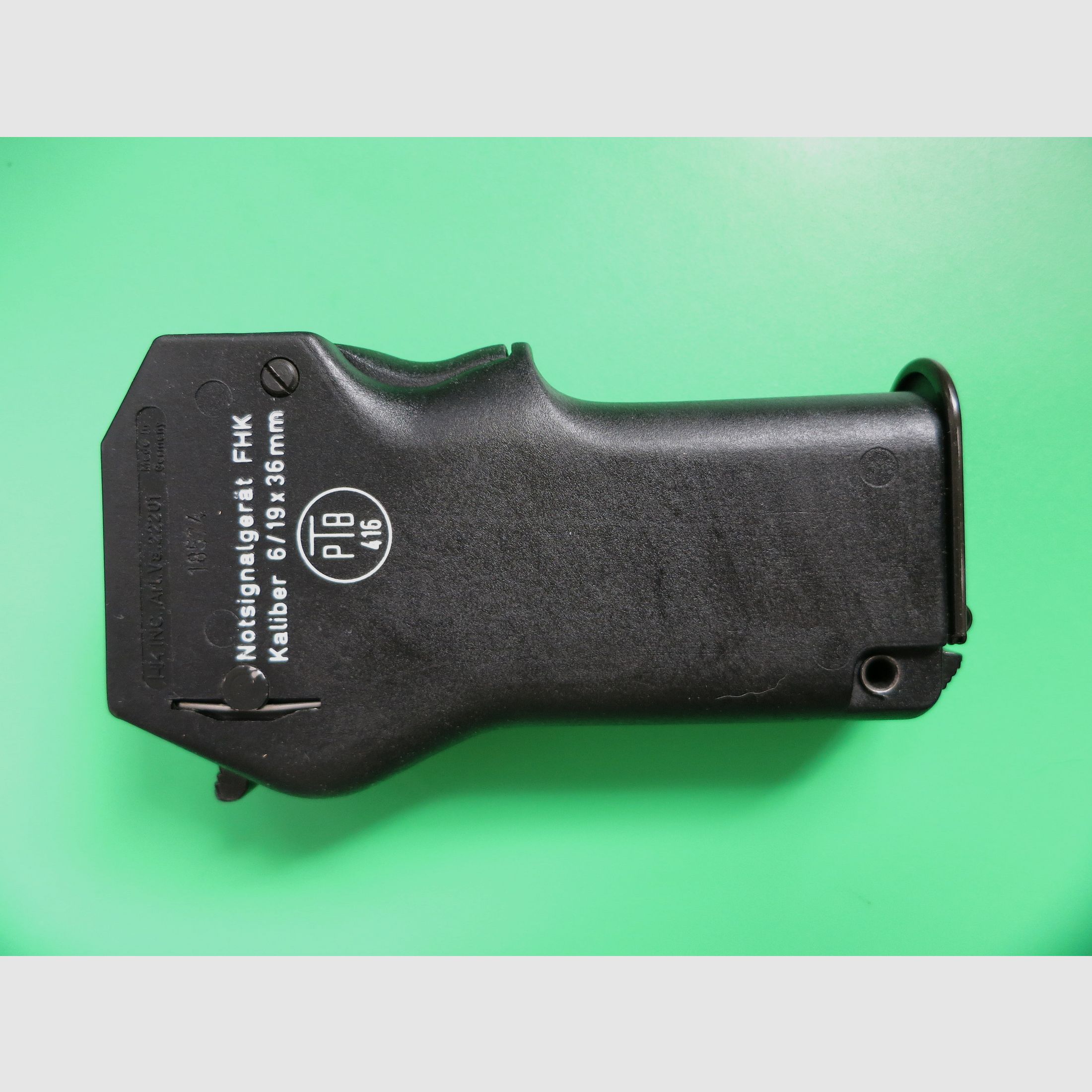 Signalpistole Feistel/Heckler&Koch Notsignalgerät FHK 19, 19x35mm Kal. 6 -Sammlerwaffe- sehr gut   #5