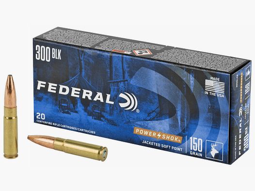 Rifle ammunition FEDERAL Power-Shok – 300 AAC Blk – 150 grains – SP