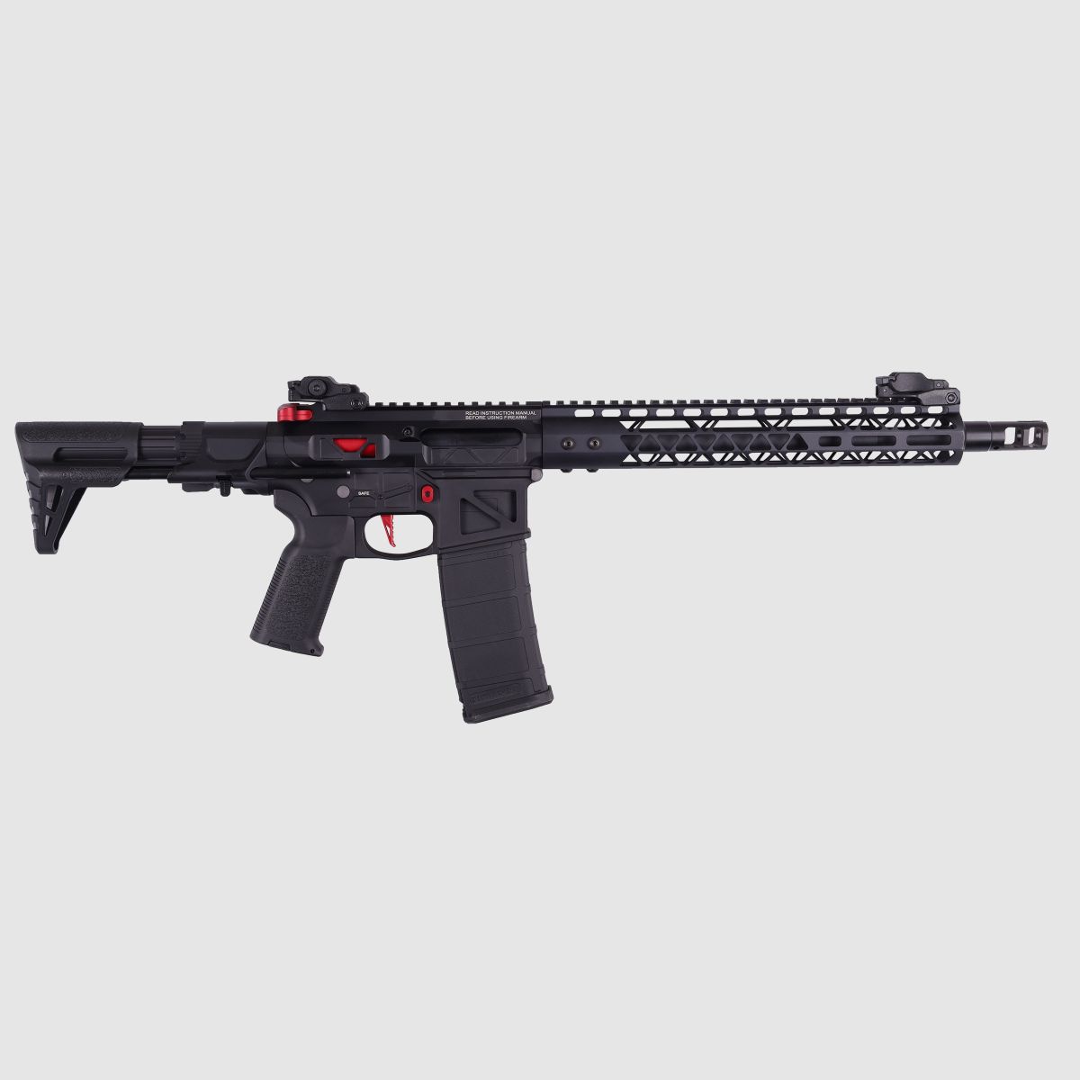 GP R15 FREYA ALPHA Full Skeleton PDW 13" gen.2 M-LOK Czarny/Czerwony S-AEG 18+ -F- | Delta Armory