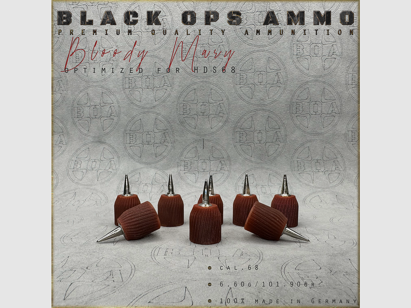 8x Bloody Mary BLACK OPS AMMO Luftgewehr TS HDS 68 Kal.68 Munition HDS68 TS68, Bild 2 von 3