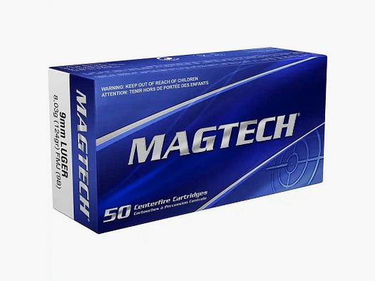 Magtech 9mm Luger FMJ Vollmantel 124gr. - 50 Stk.