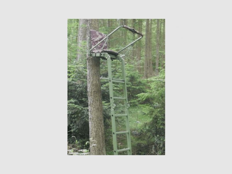 Hunting ladder high seat – lightweight, compact shooting ladder made of aluminum