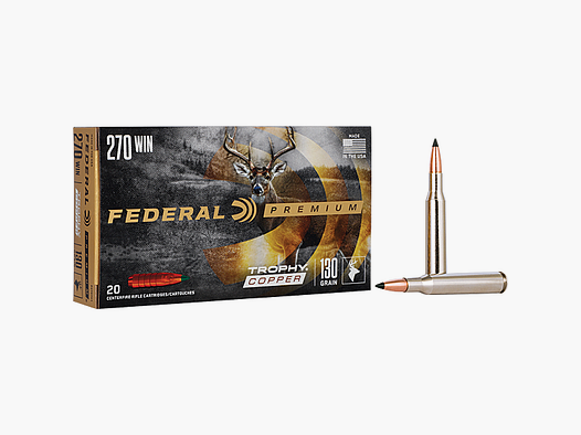 Patronen Federal Premium Geschoss Trophy Copper Kaliber 270 Win 130 Gr