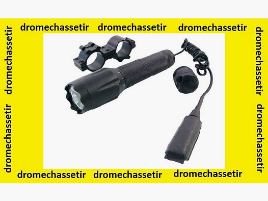 lampe a led verte, tactique de 250 lumens avec montage pour pour lunette diametre 25,4mm, avec cordon switch