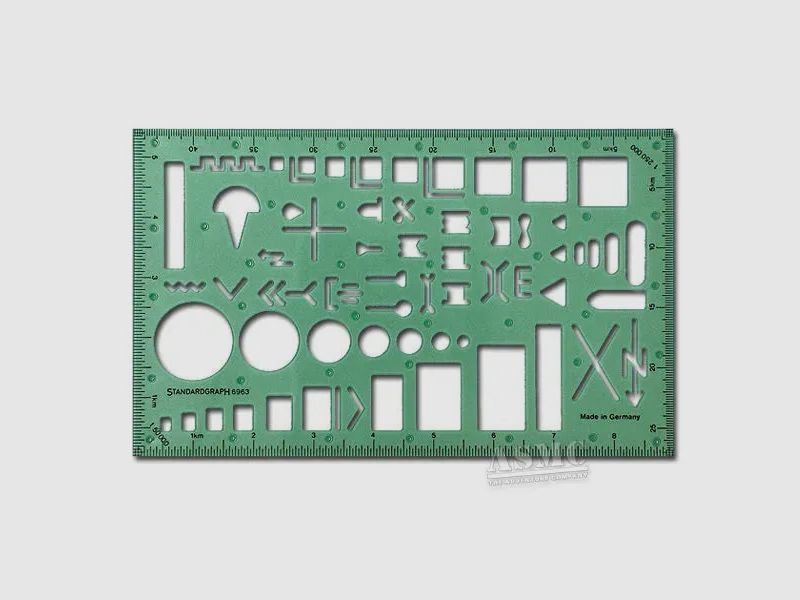 Standardgraph Schablone Militärische Symbole II