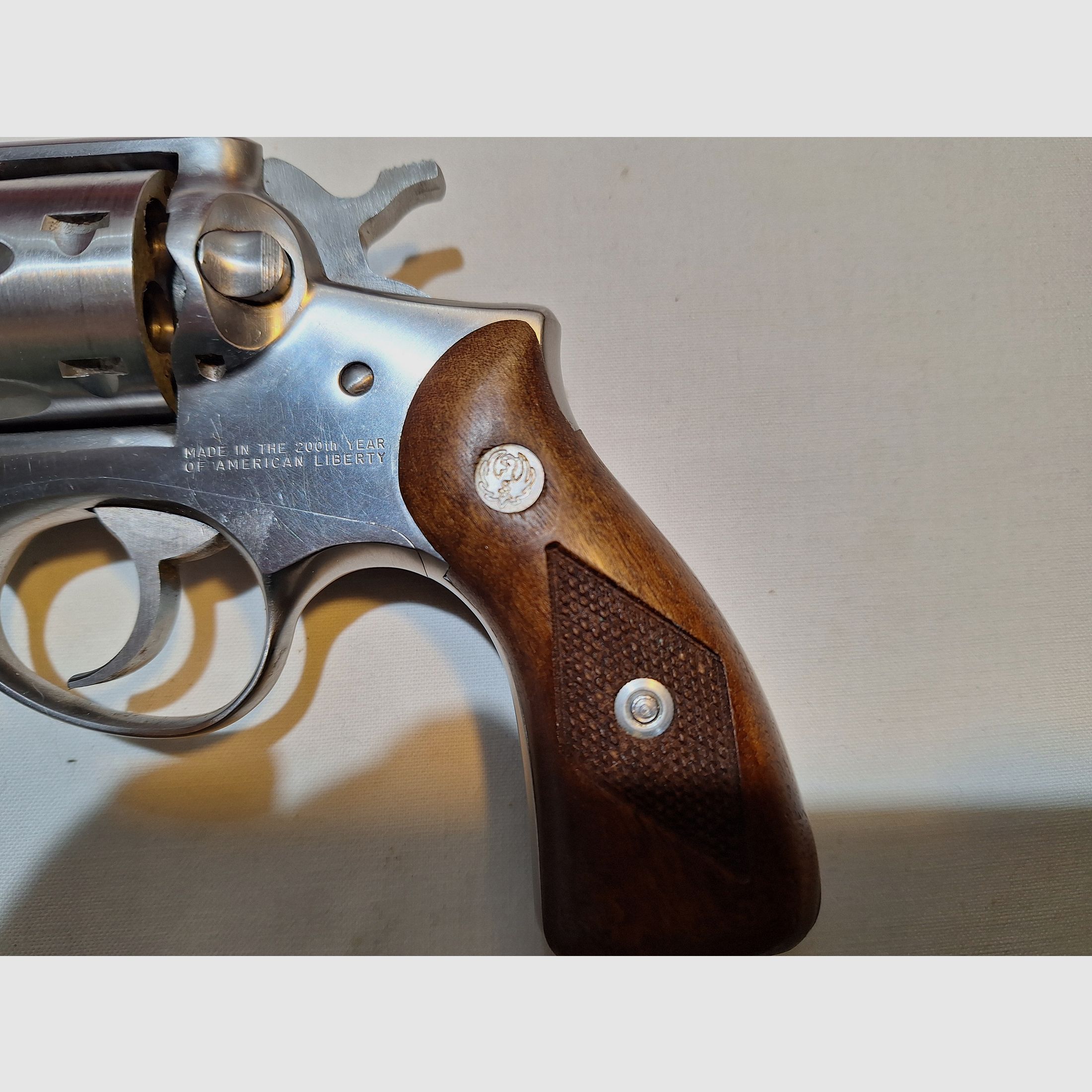 Ruger, stainless steel revolver