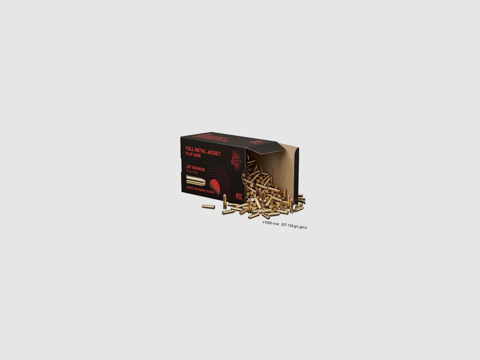 Munitions 357 geco 158 grs x1000 Vrac